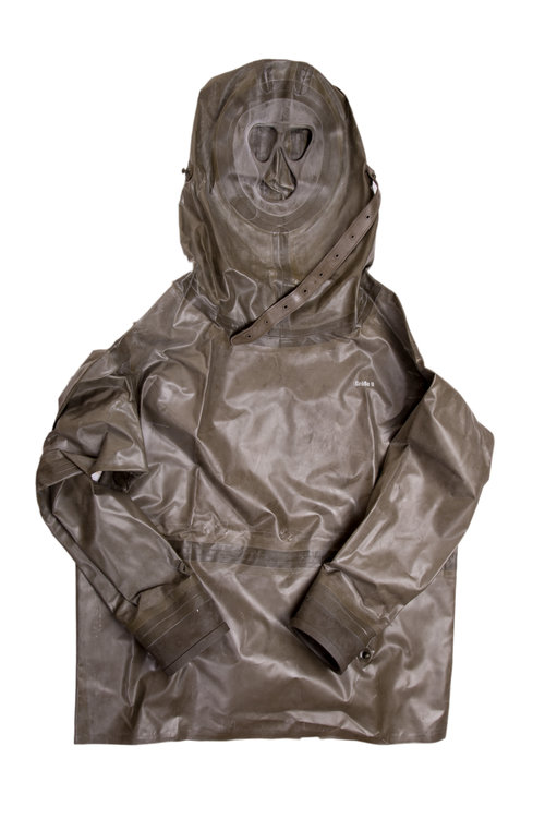 German NBC Smock  Rubber Full Hood with Eye & Nose Holes 